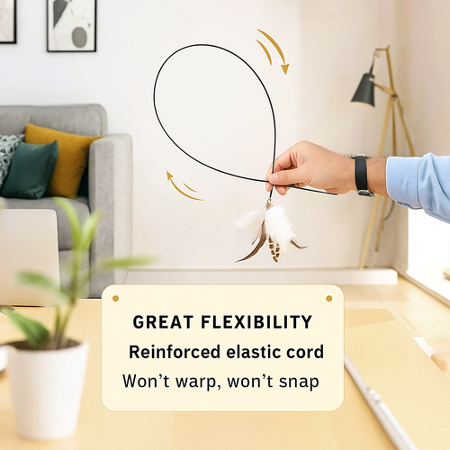 Cat Fishing Rod Toy with Vacuum Suction Cup – Fun Interaction for Your Beloved Boss